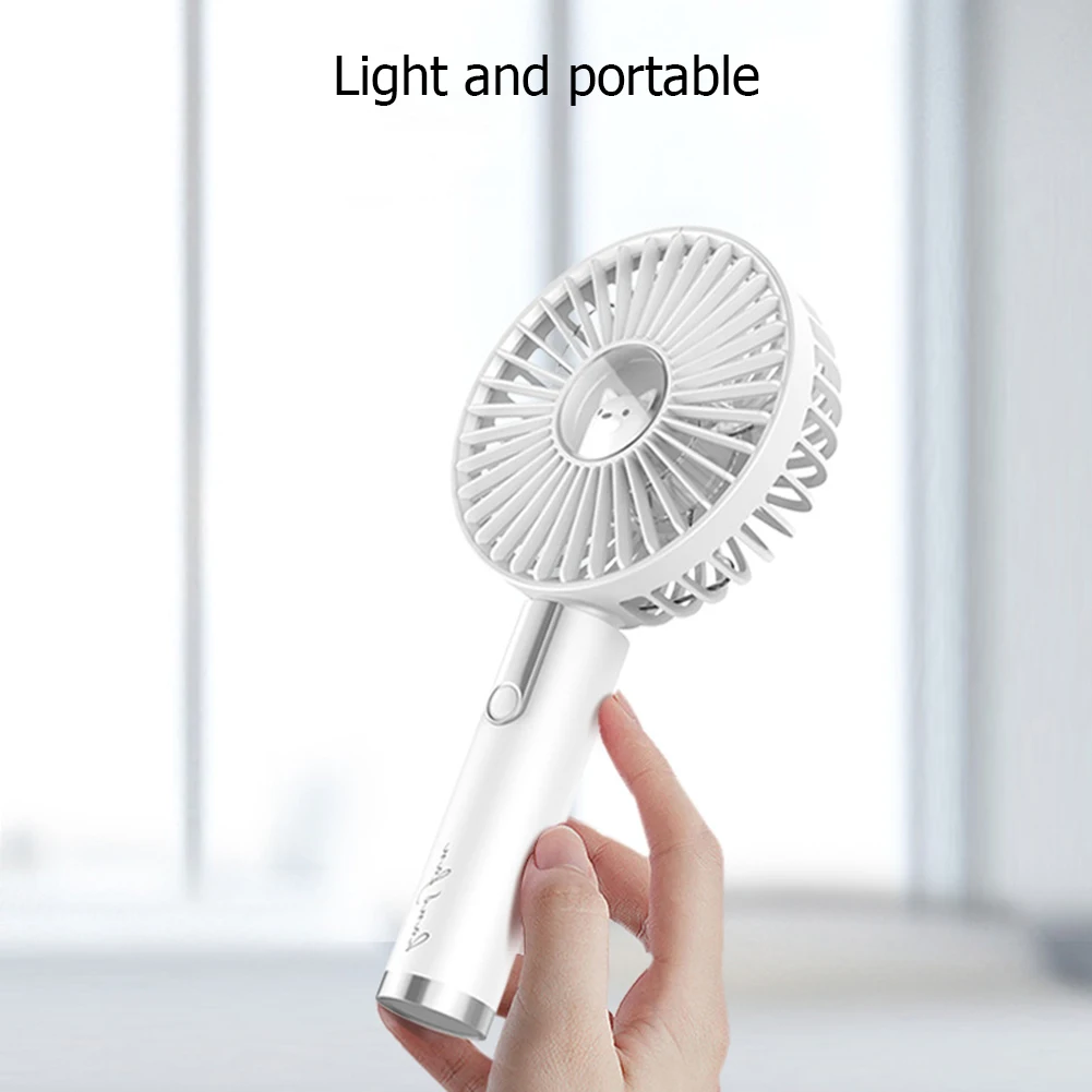 Портативный мини ручной вентилятор с зарядкой от USB охлаждающий 3 скорости