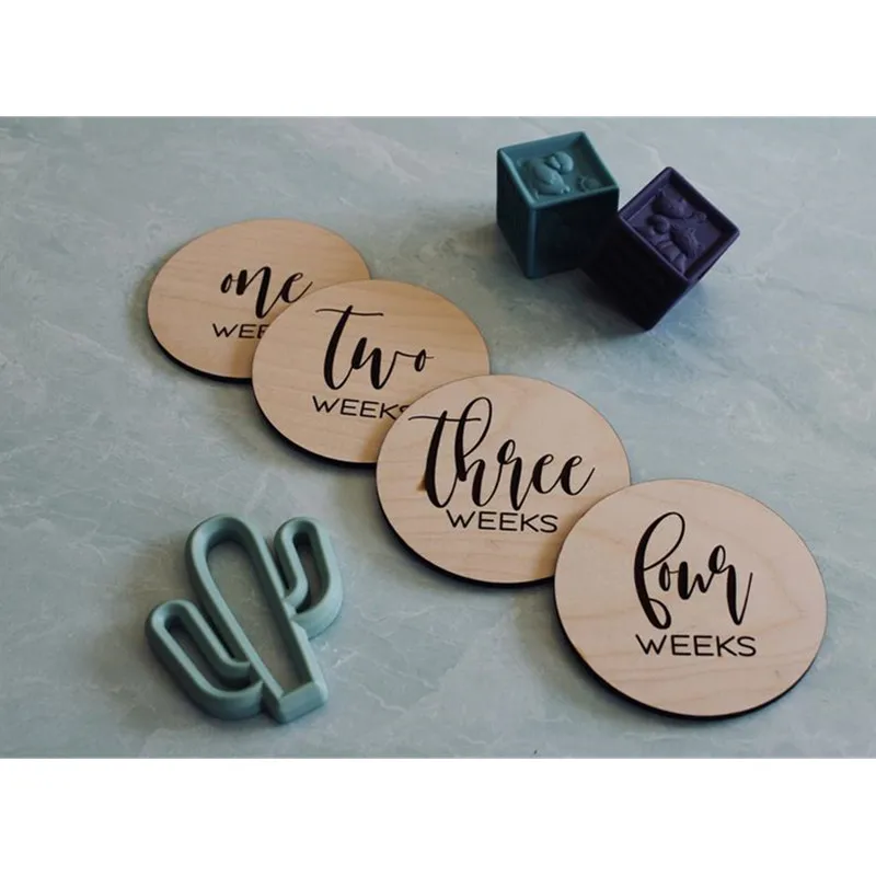 Персонализированные детские знаковые карты деревянная ежемесячная веха знак