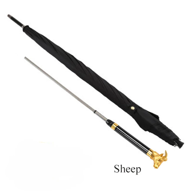 Sheep head 1 SAFEBET бренд 12 Китайский Зодиак длинная ручка мужской зонт высокое качество воин Меч стиль самообороны ветрозащитный зонтик - Цвет: Sheep head 1