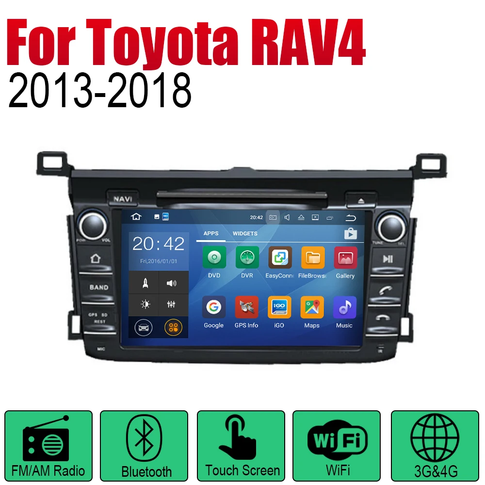 Автомобильные аксессуары для Toyota RAV4 2013 ~ 2018 2din Android мультимедийный DVD-плеер
