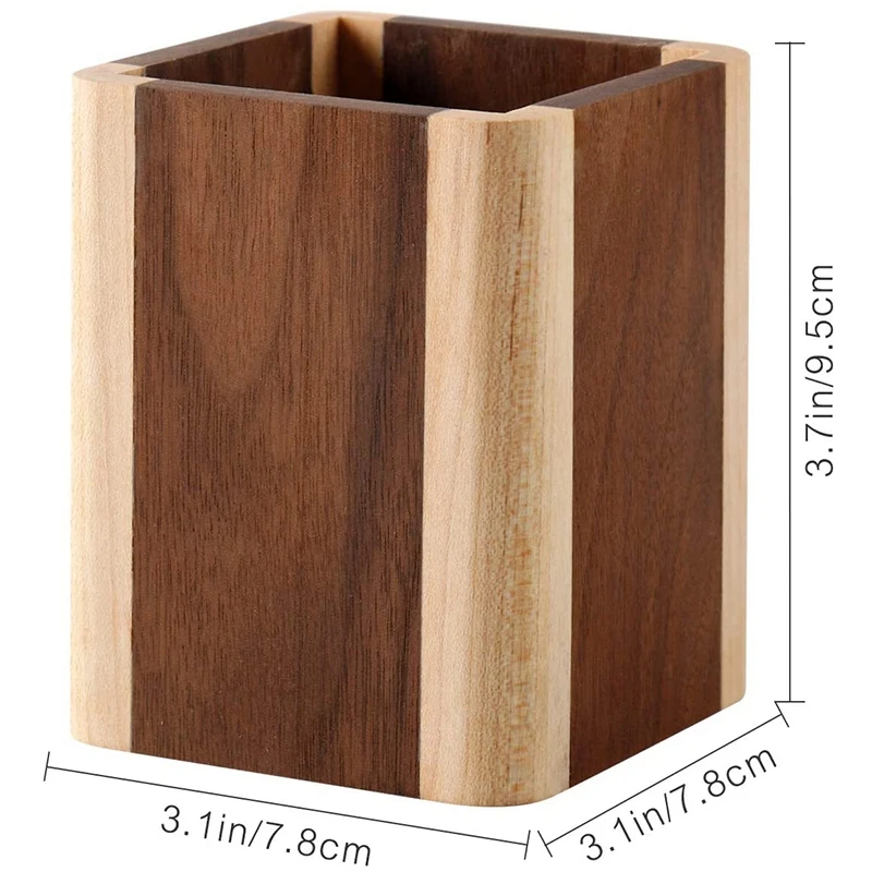 Деревянная настольная подставка для ручек органайзер карандашей офисном