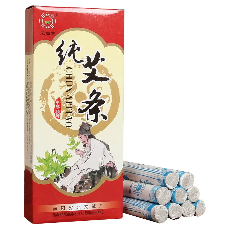 

10 чистая мокса Stick Rolls Burn Wood-традиционная китайская Массажная терапия для антистресса и акупунктуры