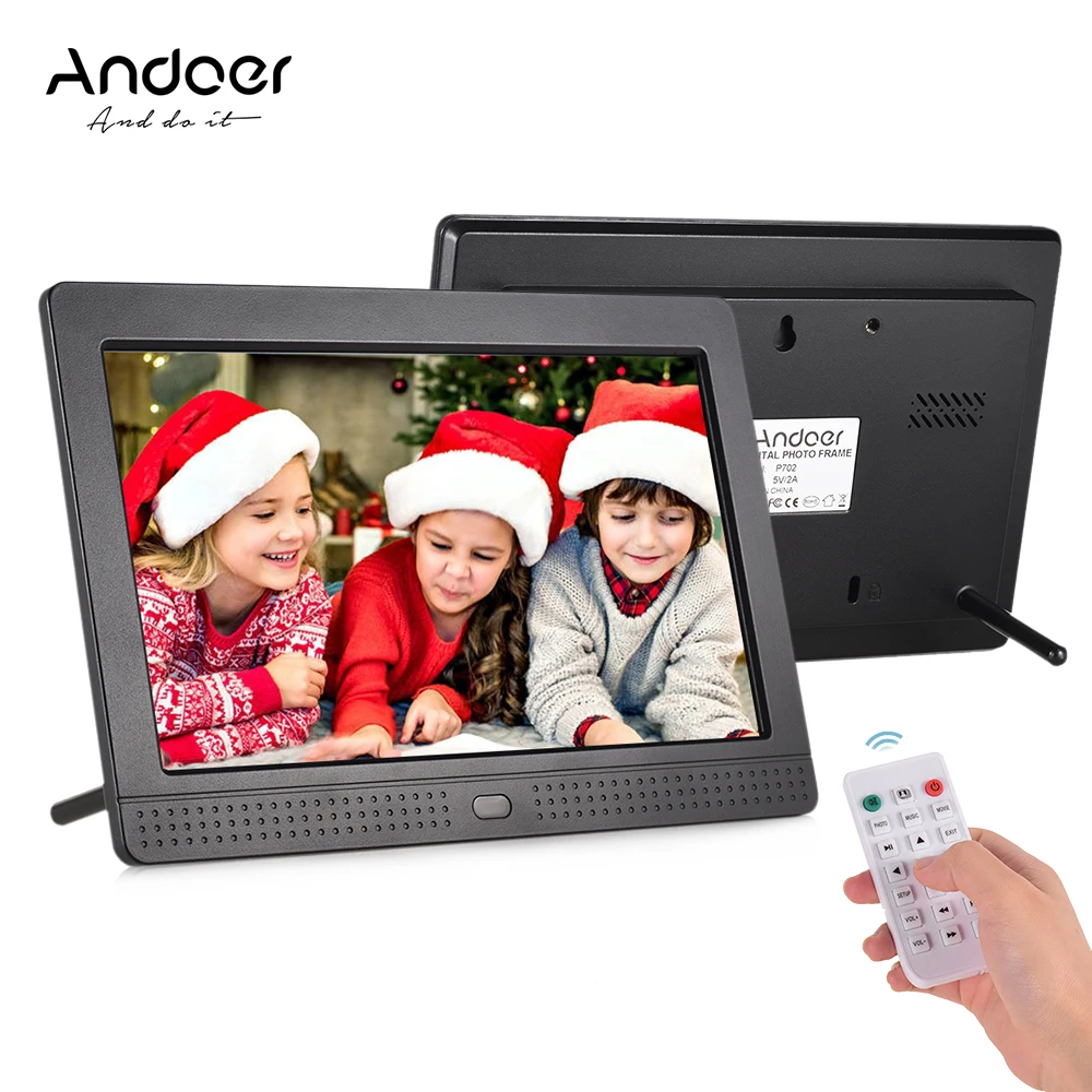 Andoer 7 дюймовая светодиодная цифровая фоторамка P702 HD Пульт дистанционного