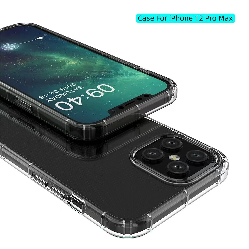 

Transparent Soft TPU Silicone Phone Case for iPhone 12 Mini 11 Pro Max X XS XR 7 8 Plus SE 2020 Shockproof Cover Fundas Coque
