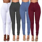 Женские Стрейчевые джинсы с высокой талией, модель 2020 года