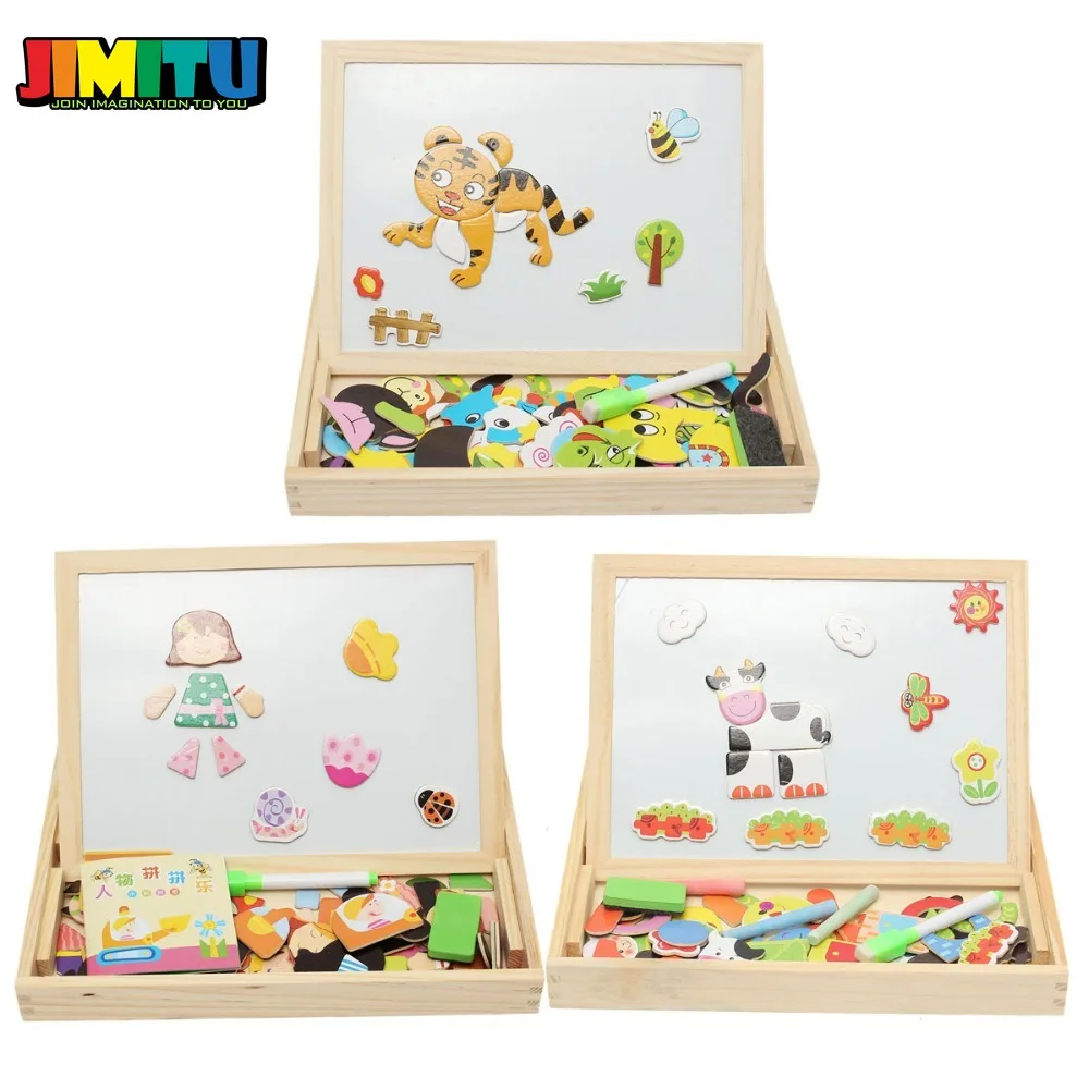 JIMITU игрушка для рисования доска письма магнитная головоломка двойной мольберт