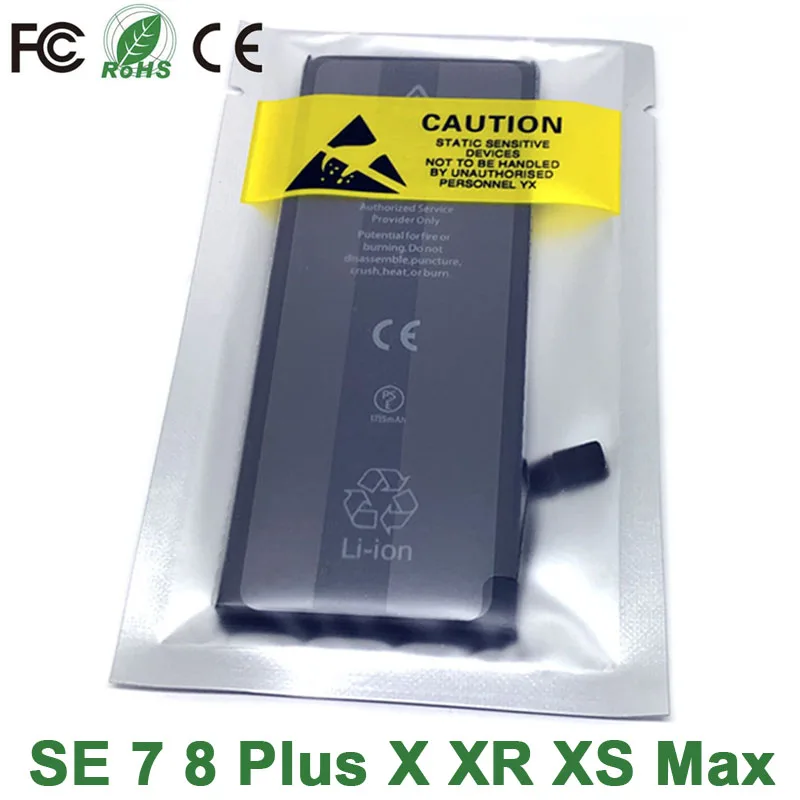 0 цикл уплотнения oem высокой емкости мобильного телефона аккумулятор для apple iphone X XR XS Max 8 7 6 S 6 SE 5C 5S 5 4S 4 Plus батарея