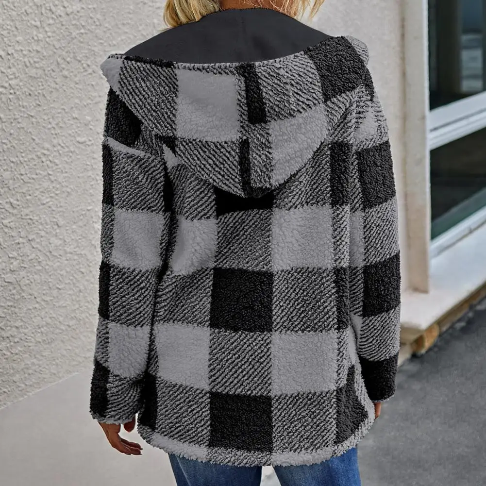 

Autumn Winter Women Jacket Coat Double-Sided Warm Plush Hooded Jacket Coat Thick Women Jacket Coat Female Outwear femme veste