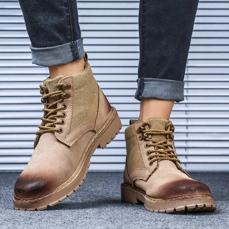 Новые Теплые зимние мужские ботинки ботильоны из натуральной кожи Мужская