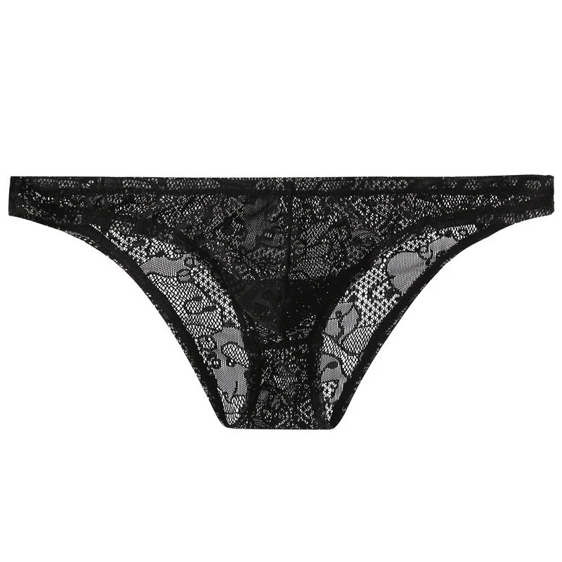 

Men's underwear Sexy Low Waist Translucent Bikini Ice Silk Breathable high Stretch new mesh Briefs