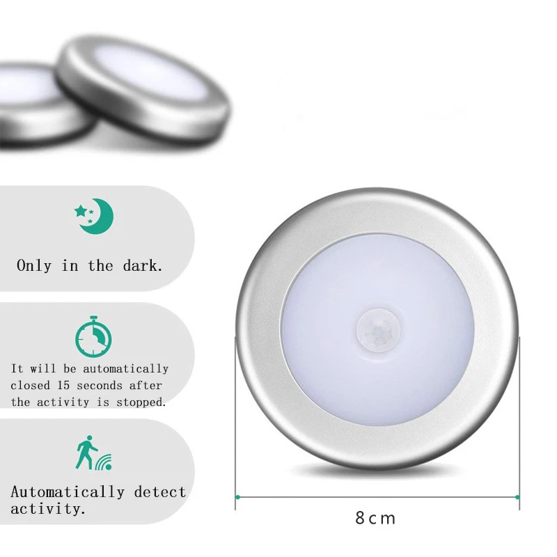 

Charging Wireless Intelligent light control human body induction light LED small night light cabinet light wardrobe light