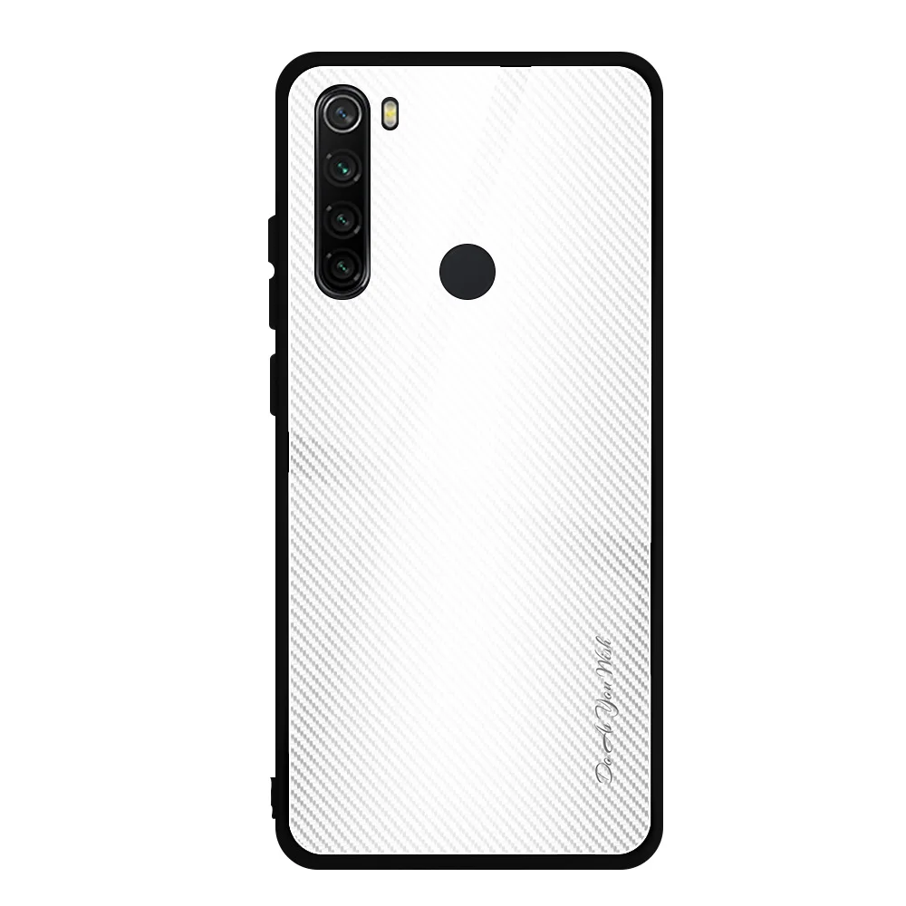 WL-6 Чехол из закаленного стекла для Xiaomi Redmi Note 8, Ударопрочный Мягкий каркас, жесткая стеклянная задняя крышка для Xiaomi Redmi Note 8 Pro - Цвет: WL-6