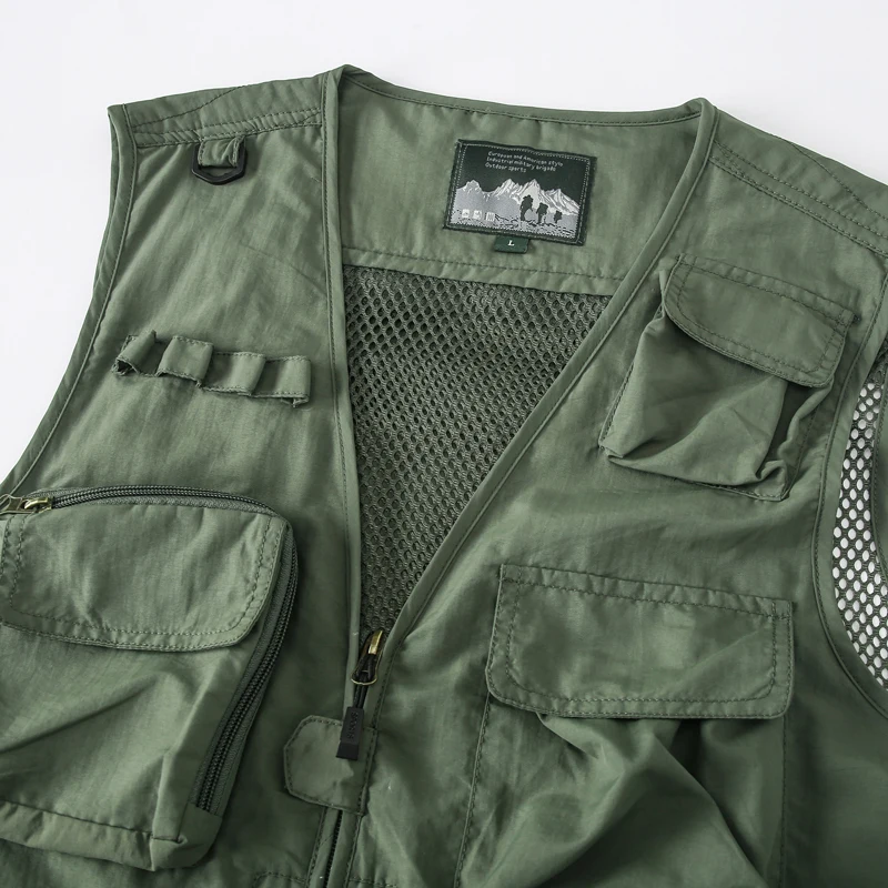 

Men's Quick Dry Multi-pocket Fishing Hiking Travel Thin Vest New Outdoor Mountaineering Drift Advertising Photography Vest