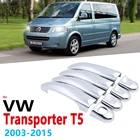 Хромированные ручки для Volkswagen VW Transporter T5 2003  2015 Multivan California Caravelle, наклейки на автомобильные аксессуары 2005 2010