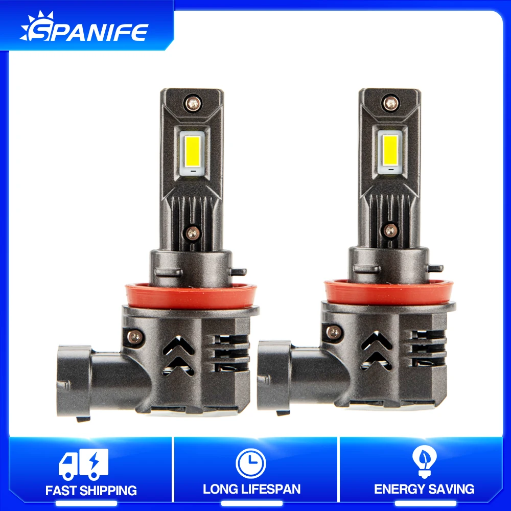 Автомобильные светодиодные лампы для фар Spanife 6000 лм 66 Вт 880 к 12 в H1 H3 H7 светодиодный