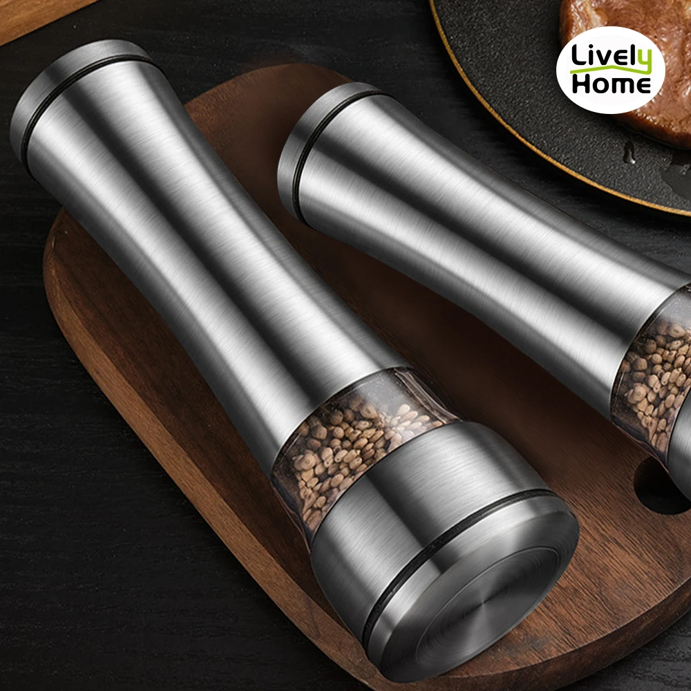 

Salt and pepper grain mill shakers Manual Mill with Adjustable Ceramic Coarseness Suitable for Home Picnic Parties BBQ