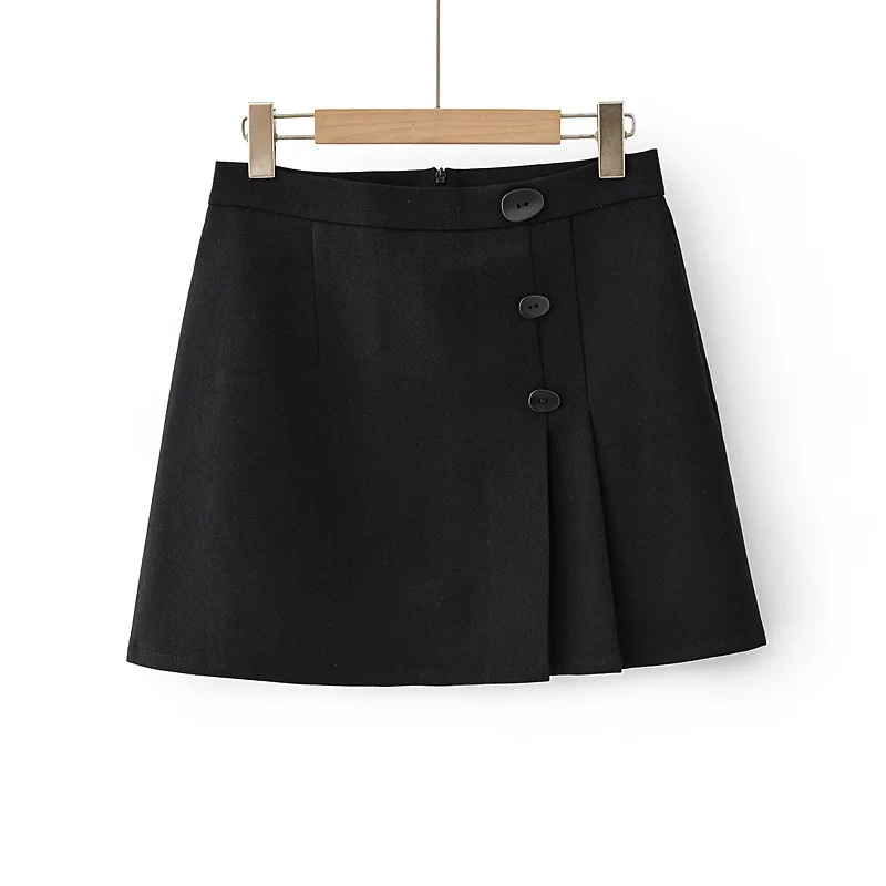 

Plus Size XL-5XL Women's Spring Summer Skirts Casual Flared Vintage Blue Black Mini Skirts