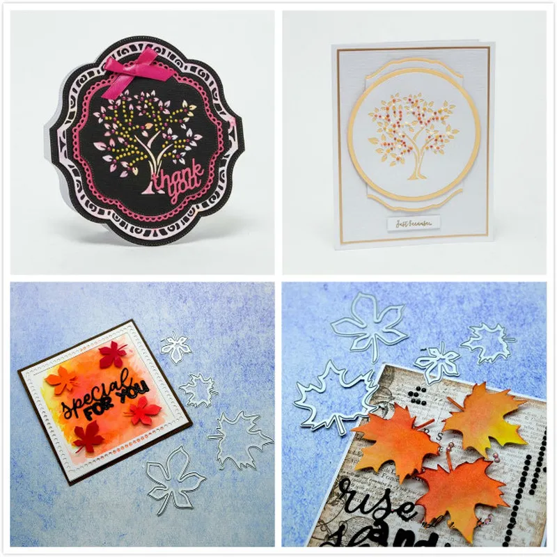 Eastshape дерево и листья штампы металлические режущие для изготовления карт DIY