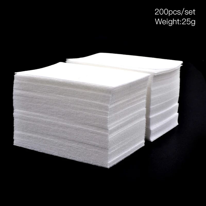 500/200/100PCS Nail Polish Remover Cotton Wipes UV Gel Tips Cleaner Paper Pad Nails Art Cleaning Manicure Tools | Красота и здоровье