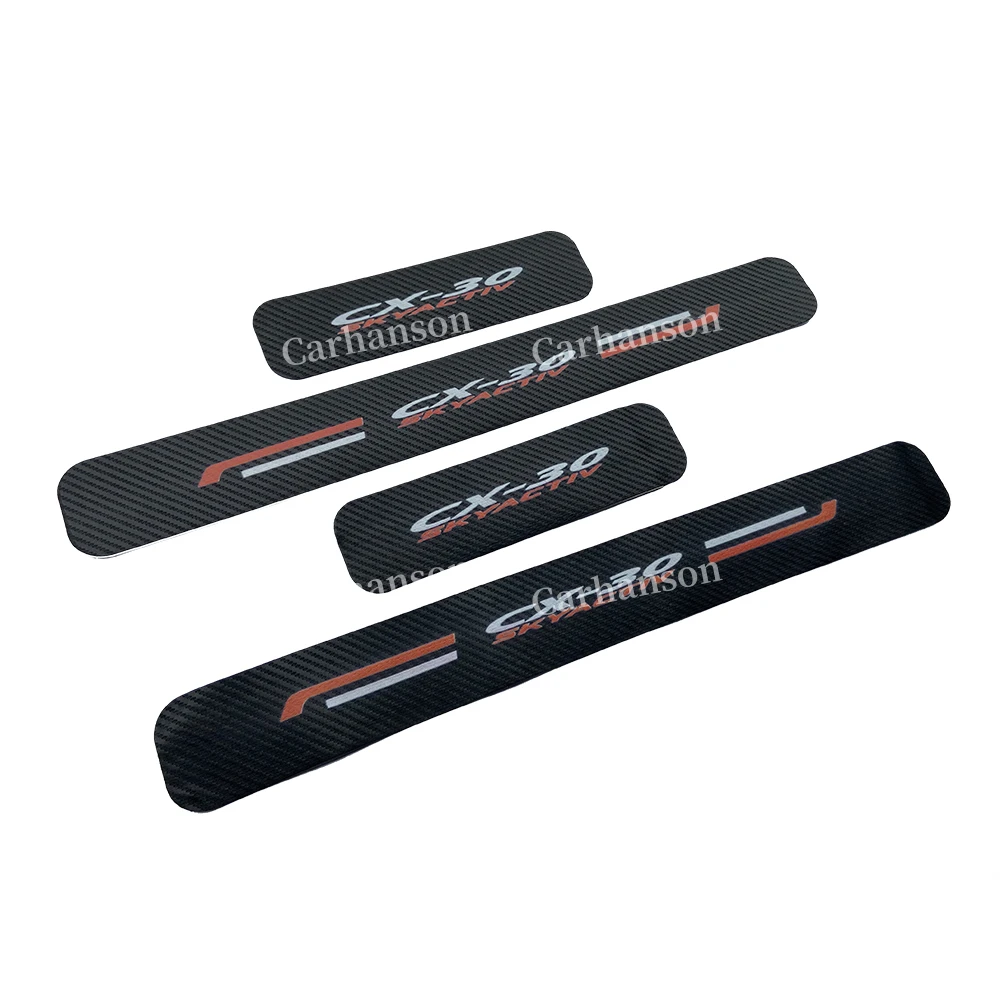 Углеродного волокна текстуры кожи ПУ авто дверь педаль подоконника аксессуары