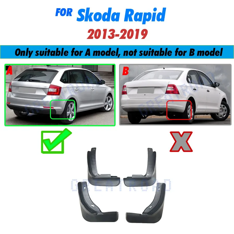 

Автомобильные брызговики для Skoda Rapid Spaceback Hatchback 2013-2019, брызговики, брызговики, аксессуары для 2015 2016 2017 2018
