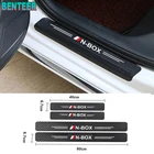 4 шт.лот Новинка углеродного волокна автомобильные накладки на пороги протектор наклейки для Honda N-BOX автомобильные аксессуары