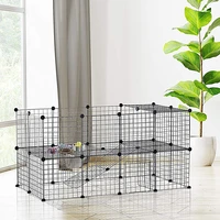 36pcs iron mesh small animal cage diy kennel fence running play pen pet playpen cat rabbits guinea hamster crate house barrier