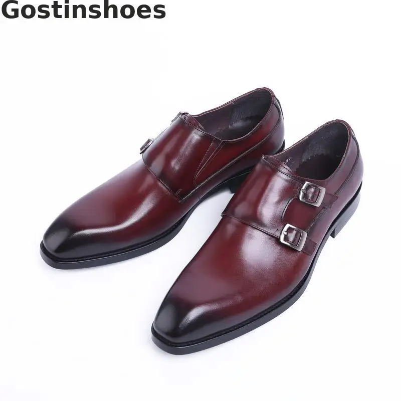 Мужская официальная обувь в британском стиле натуральная кожа Цвет черный