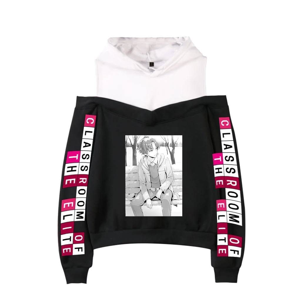 

Женская толстовка с открытыми плечами и длинным рукавом, свободного покроя