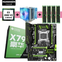 huananzhi x79 super gaming motherboard with hi speed m 2 slots cpu xeon e5 2680 v2 2 8ghz cooler big brand ram 16g44g reg ecc