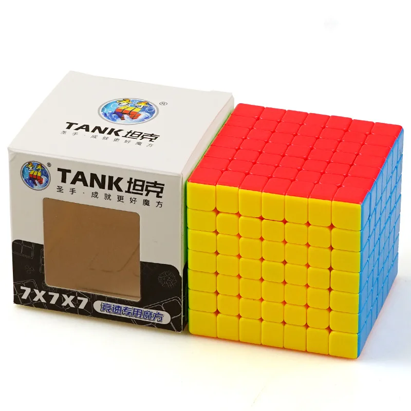 7*7*7 скоростей Профессиональный cubo magico обучающие игры цвет 7*7 Magic Cube гладкая