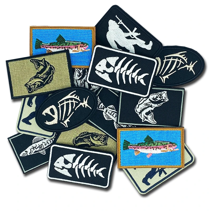 Нашивки с 3D вышивкой для рыбалки и спецназа военный тактический значок армейская