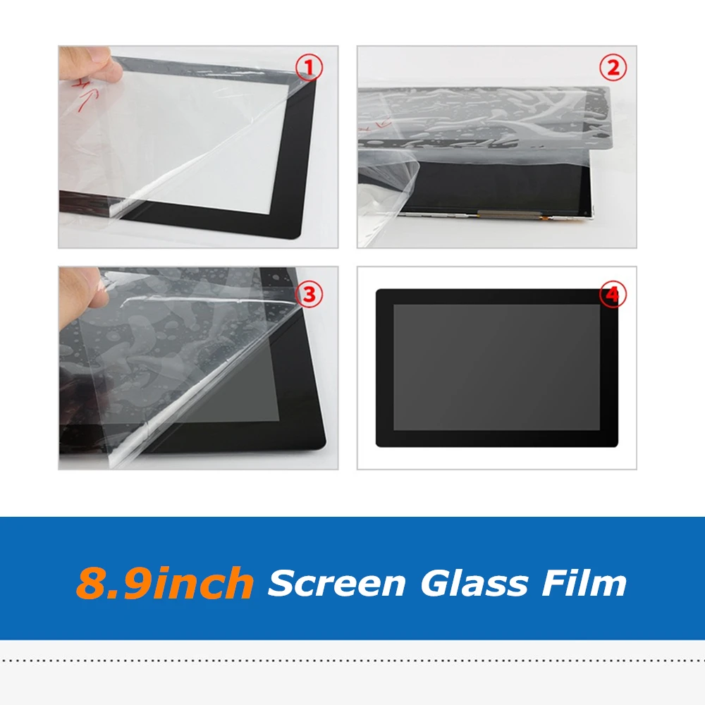 8 9inch uv lcd screen tempered glass protector display film for wanhao d8 dlp light curing 3d printer parts free global shipping
