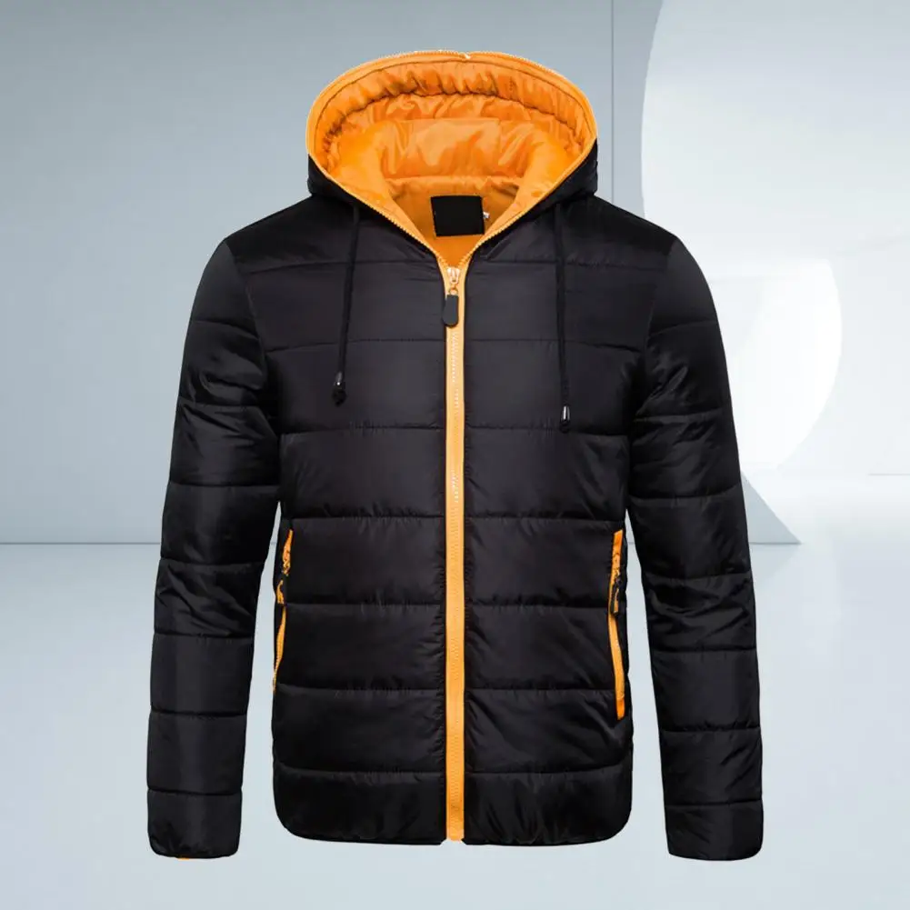 Men Down Coat Zipper Fly Hat Extra Warm Extra Warm Padded Men Jacket   Winter Down Coat  for Outdoor