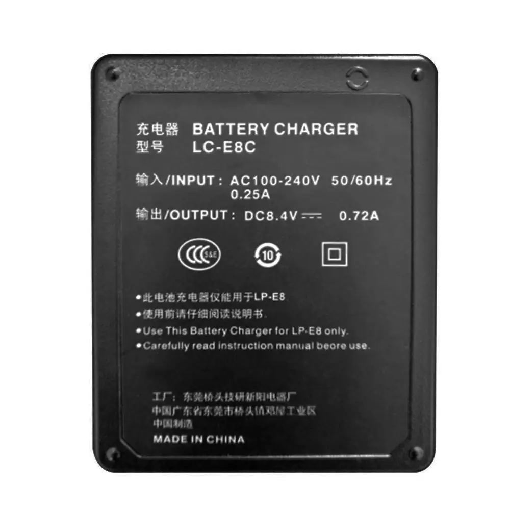 LC-E8C E8C LC-E8E Батарея Зарядное устройство для Canon Камера LP-E8 LPE8 E8 EOS 550D 600D 650D 700D поцелуй