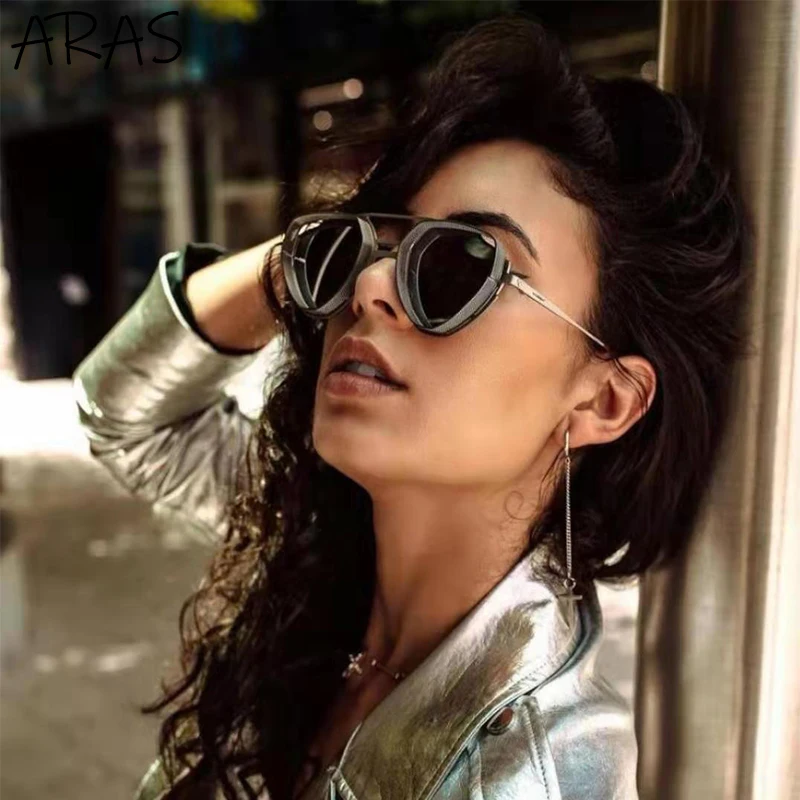 

Hollow Triangle Sunglasses Women Men Irregular Polygon Alloy Sun Glasses Vintage Unique Female Classic Punk Driving Eyeglasses