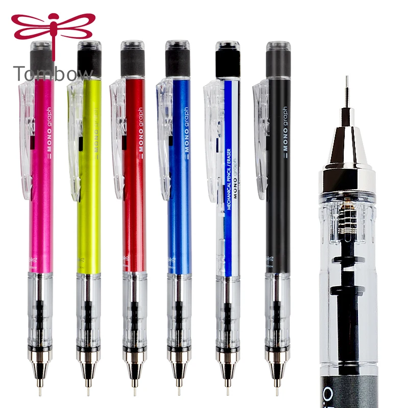 Японский механический карандаш TOMBOW MONO Shake металлический для рисования с низким