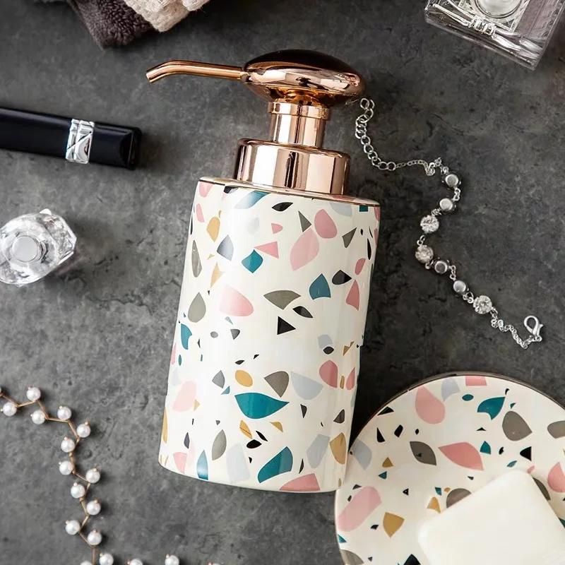 Аксессуары для ванной комнаты Terrazzo керамические аксессуары Set 4 штуки санитарный