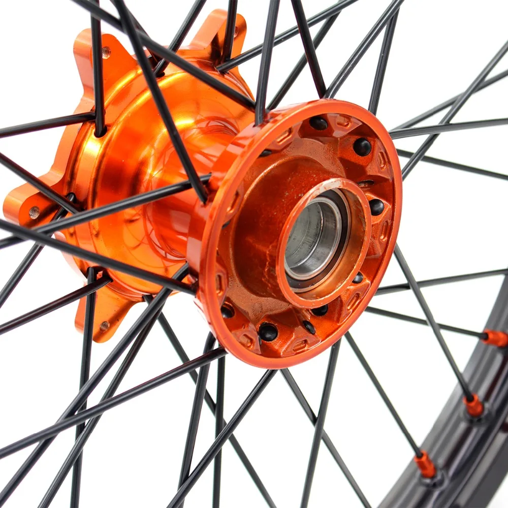 21/19 литья MX-внедорожника колеса Набор для KTM SX SXF XC XCW XCF 125 150 200 250 300 350 450 505 03-19 оранжевый ниппель