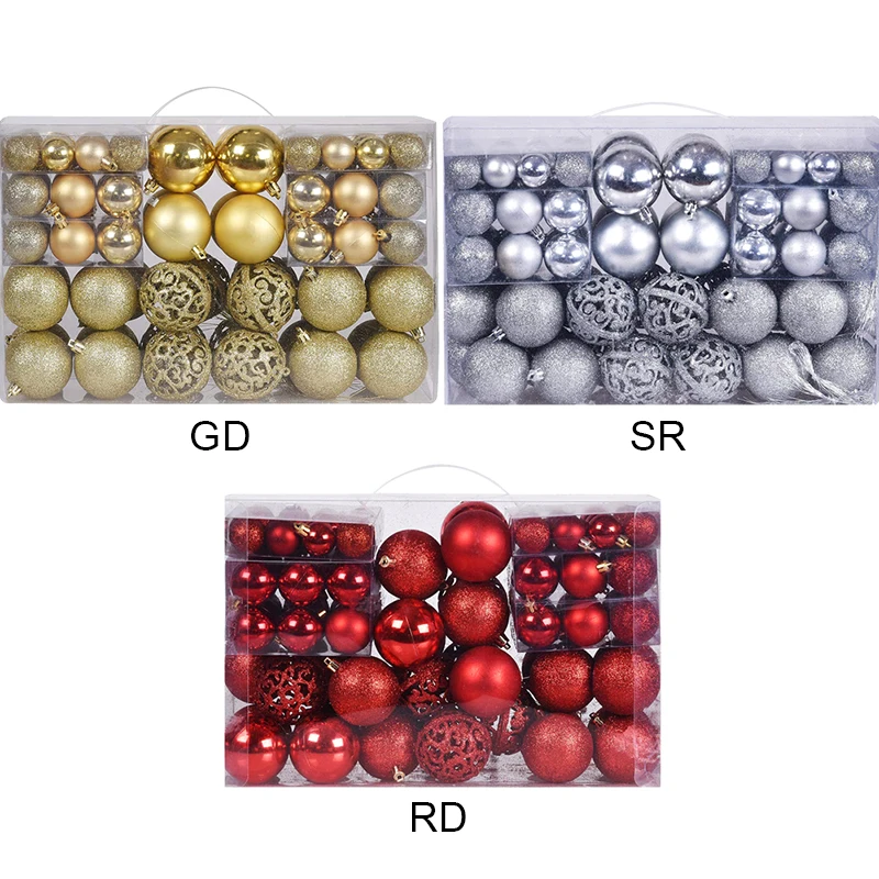 

decoration ball ball 100 pcs decoration Christmas ball home hollow gift box Christmas 3-6CM Christmas accessories tree ball