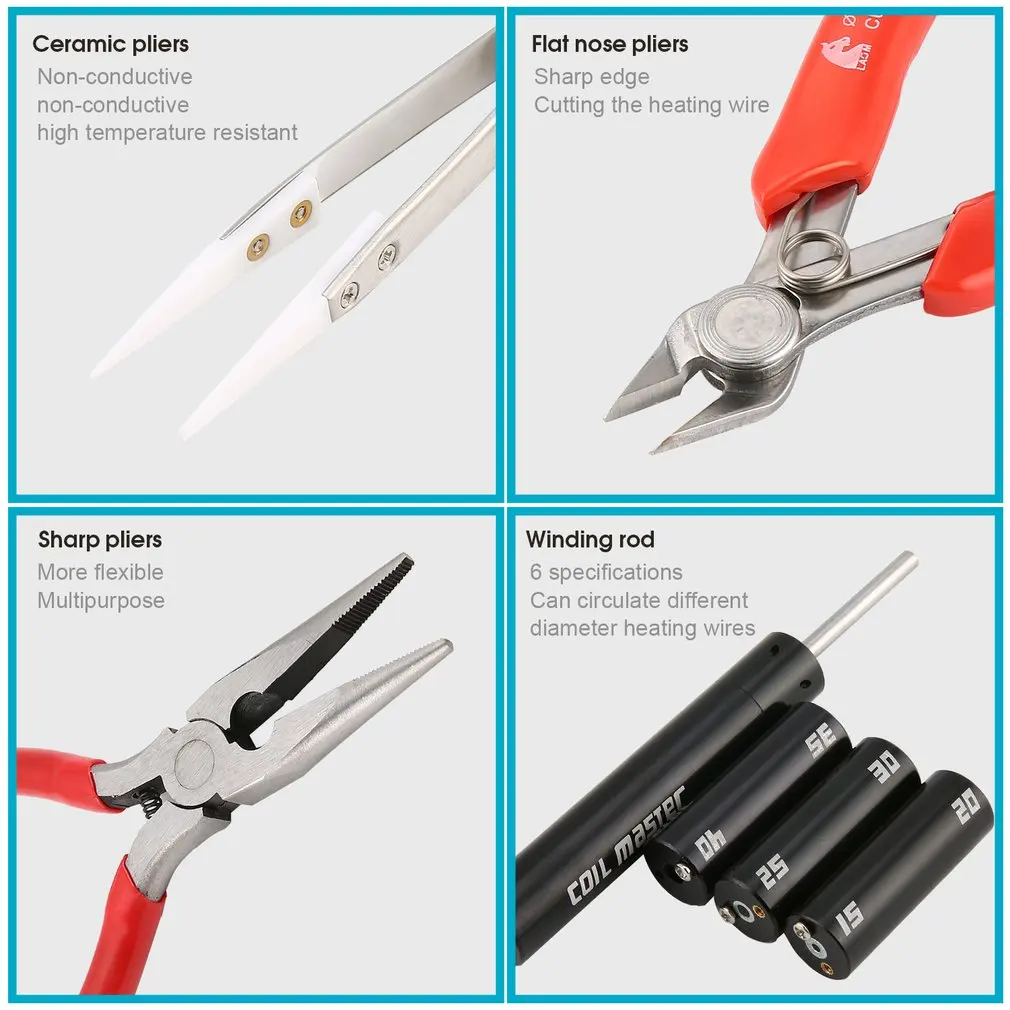 Портативная электронная сигарета набор инструментов для самостоятельной сборки