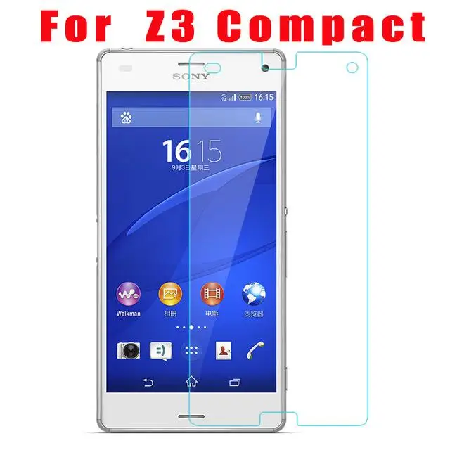 2 шт./лот с уровнем твердости 9H 0,3 мм 2.5D закаленное Стекло для Sony Xperia Z3 Compact Z1 Z2 Z4 Z5 премиум-класса с защитой от взрыва Экран протектор - Цвет: sony Z3 compact