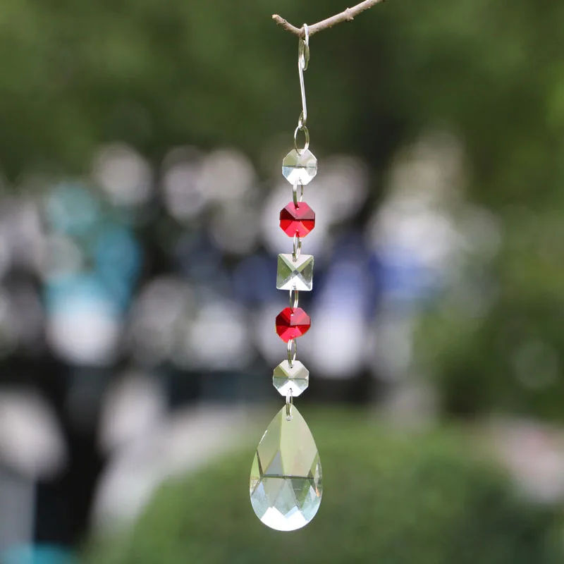 5 шт. подвесные кристаллы для люстры лампы стеклянная чакра подвески в виде Ловца