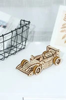 uguter puzzle game 100pcs classic diy movable 3d racing car wooden model building kit assembly oy gift for children adult t709
