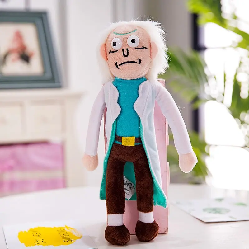 27cm Rick Sanchez Новинка, 18 см, забавные плюшевые игрушки Rick And Morty, кукла, милый Пикл Рик, плюшевая мягкая подушка, мягкие игрушки для детей, детские рождественские подарки - Цвет: 27cm Rick Sanchez