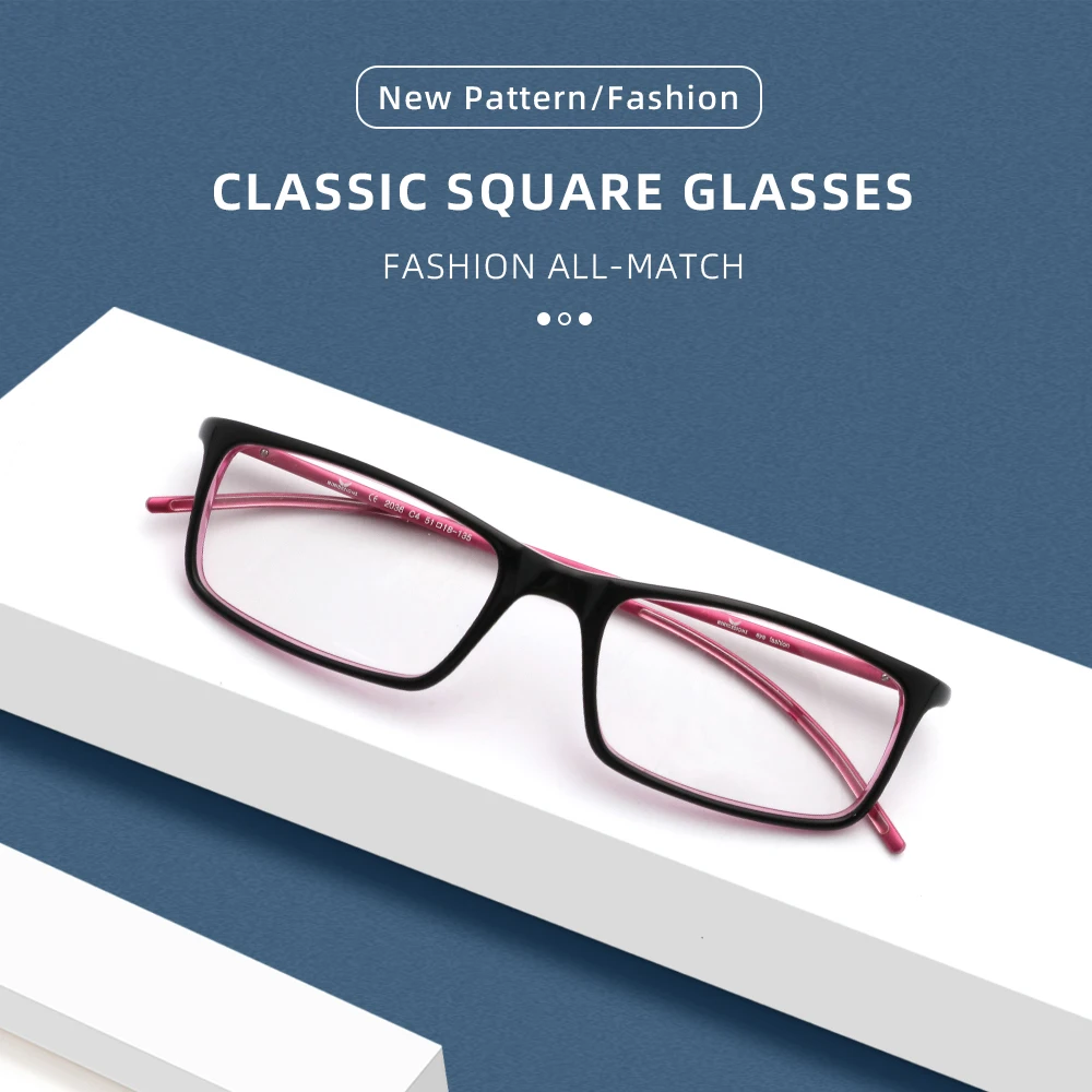 

NONOR Classic Square Eyeglasses Acetate Frames Men Designer Optical Glasses Black Blend Fashion Women Spectacles