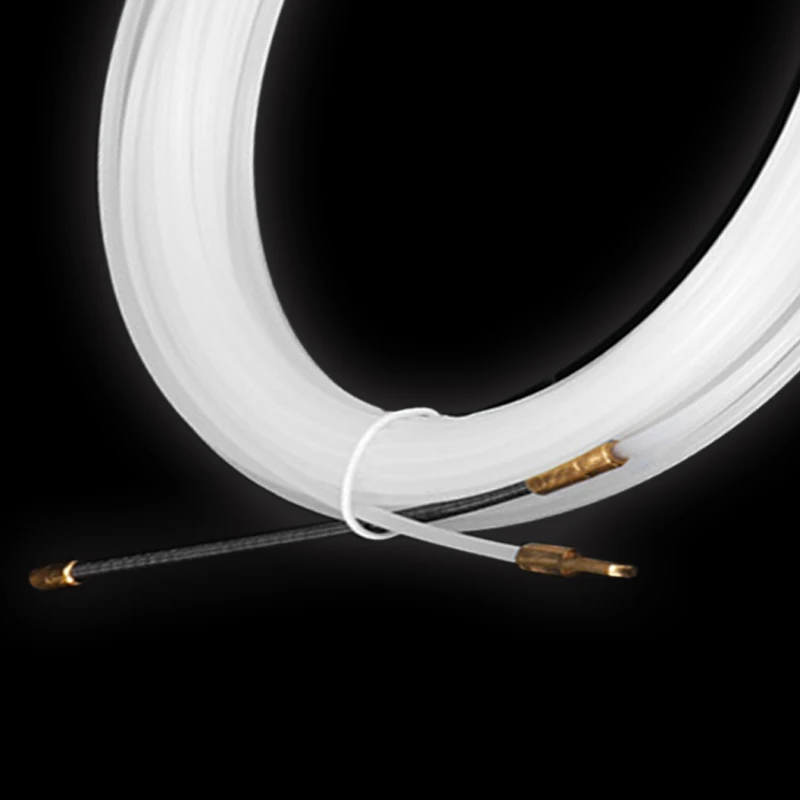 

White Guide Device Nylon Electric Cable Push Pullers Duct Snake Rodder Fish Tape 3mm 5 To 40 Meter Electrical Wire Threader