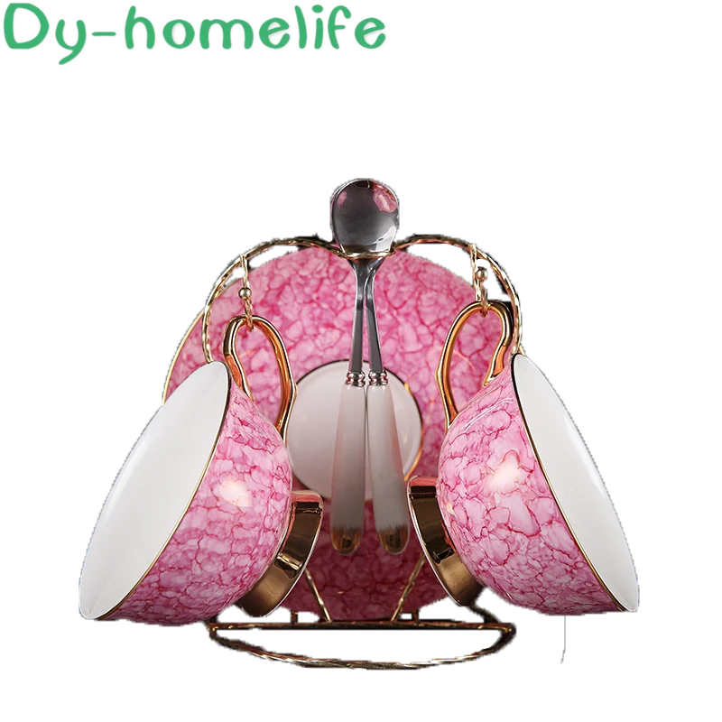 

Ceramic Coffee Tea Set Household China Coffee Set Milk Pot Sugar Pot European-Style Coffee Set Afternoon Tea Drinking Ware