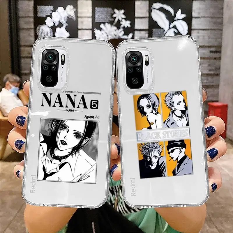 

Nana Phone Case For Xiaomi 11 Redmi Note 10 9 8 7 pro lite T A S 10T 9A 9S 8T Pro 4G Transparent Coque Funda