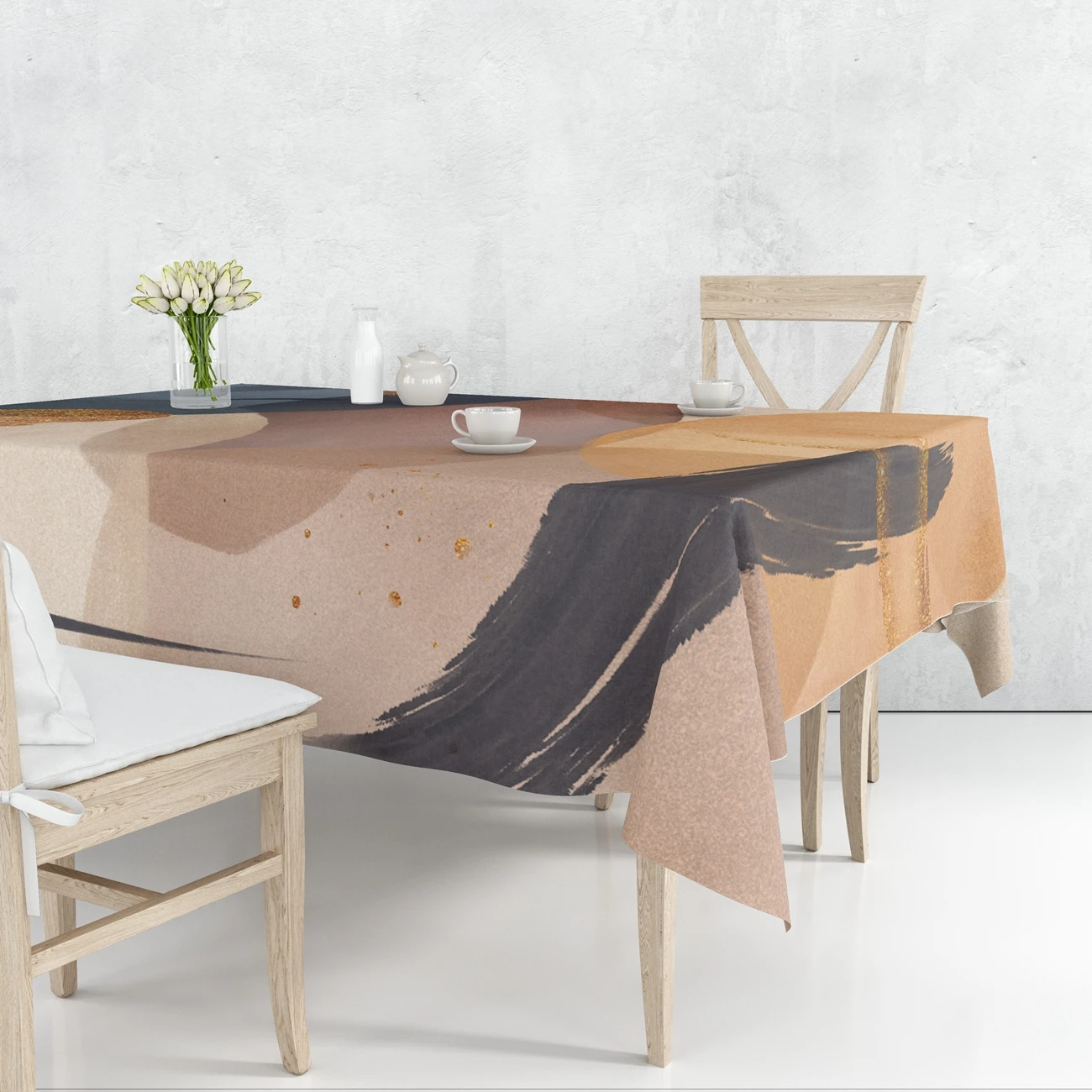 Скатерть прямоугольная в скандинавском стиле водонепроницаемая клеенка для